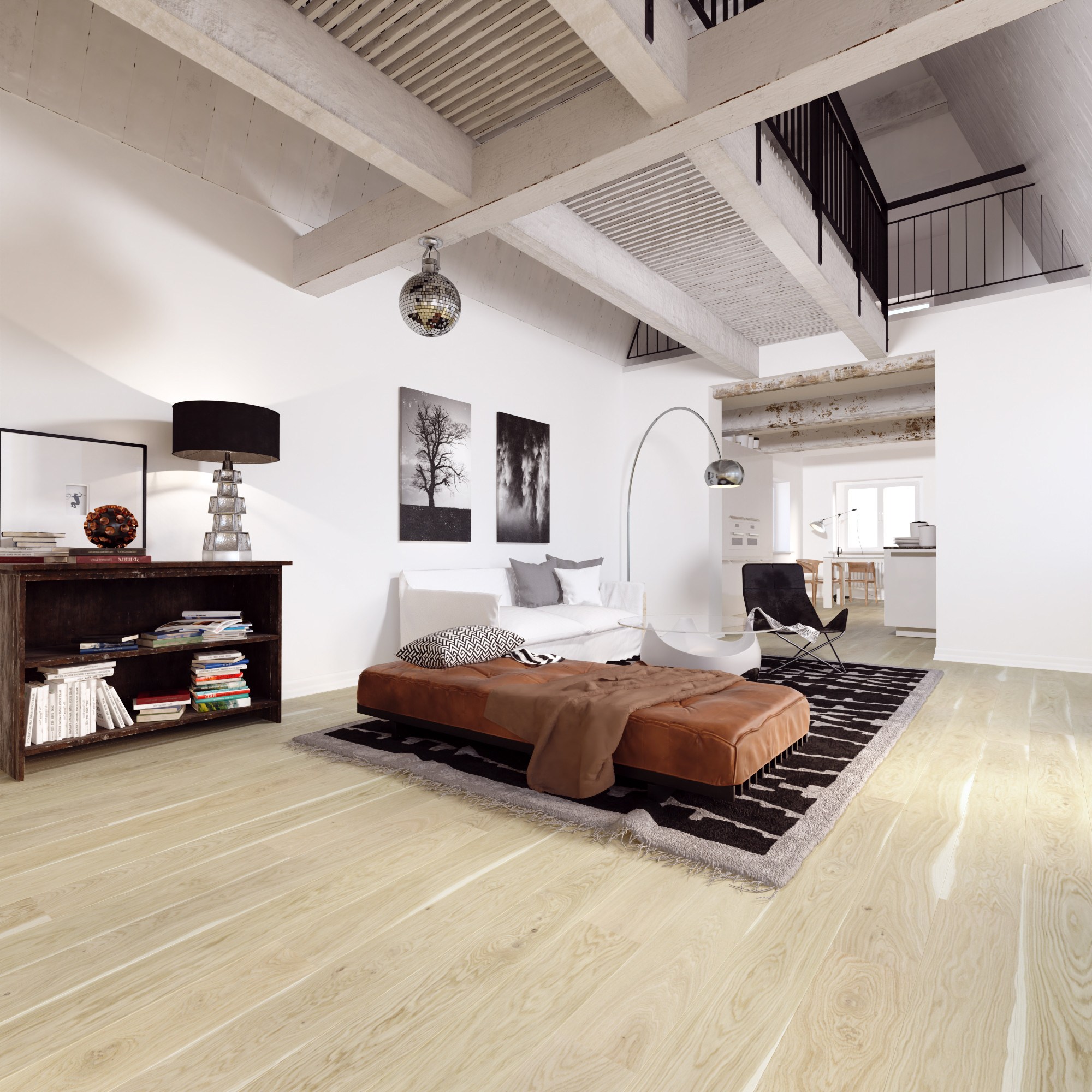 Паркетная доска Esta Parket Oak London Nordic 11155 1800-2390×160×14 фото в интерьере